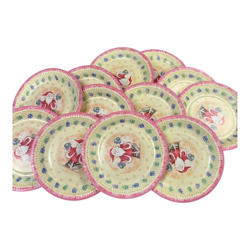 144 christmas party plates - christmas,