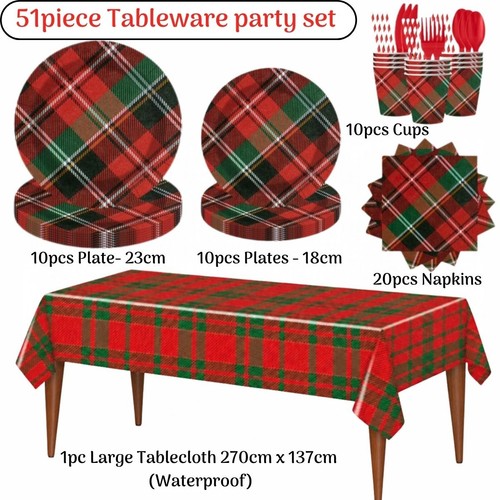 Set stoviglie natalizie tartan